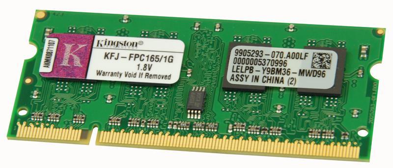 Kingston 1GB SO-DIMM 200-pin DDR2 SDRAM Unbuffered 533MHz (PC2-4300)