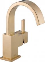 Delta Vero Single Hole Single-Handle High-Arc Bathroom Faucet in Champagne Bronze Finish