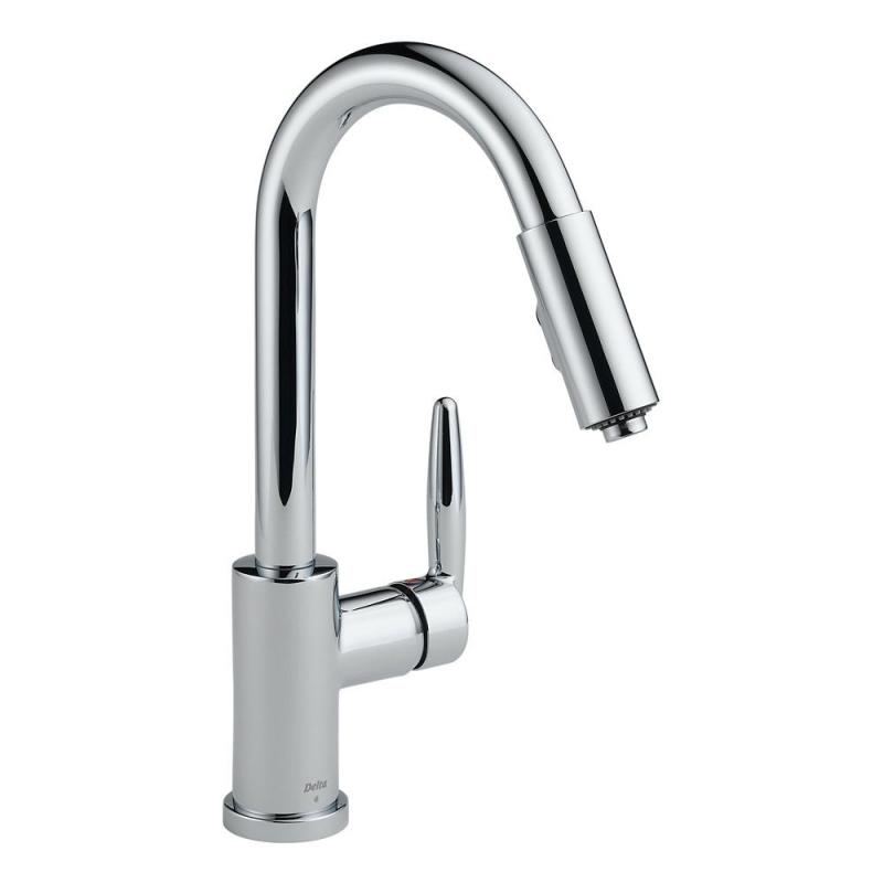 Delta Grail Chrome Single Handle Pull-Down Kitchen Faucet