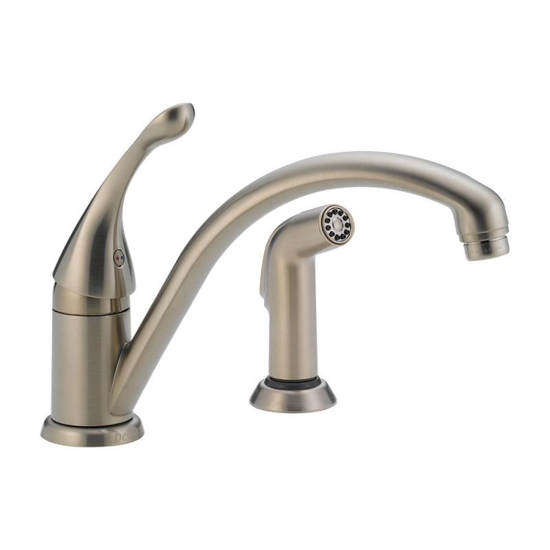 Delta Collins Single Handle Side Sprayer Kitchen Faucet in Stainless