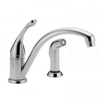 Delta Collins Single Handle Side Sprayer Kitchen Faucet in Chrome