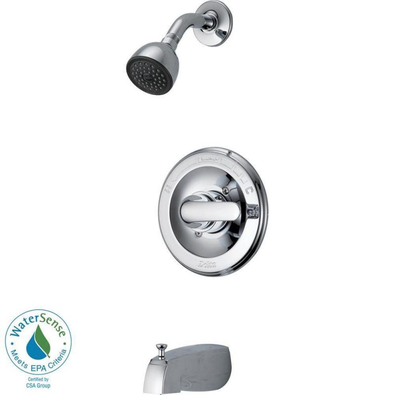 Delta Single-Handle Pressure Balanced Bath/Shower Faucet with Showerhead in Chrome