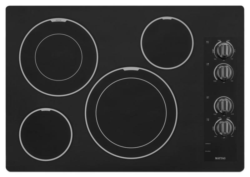 Maytag 31" Electric Cooktop with Two Dual-Choice Elements in Black