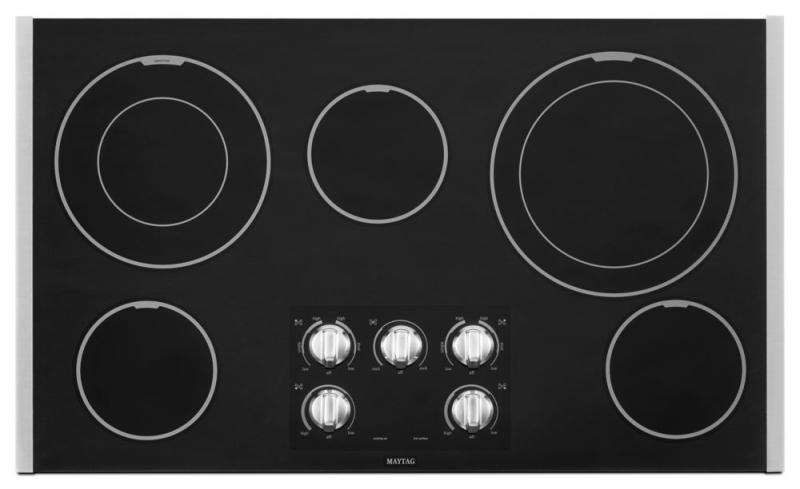 Maytag 36" Electric Cooktop with Two Dual-Choice Elements in Stainless Steel
