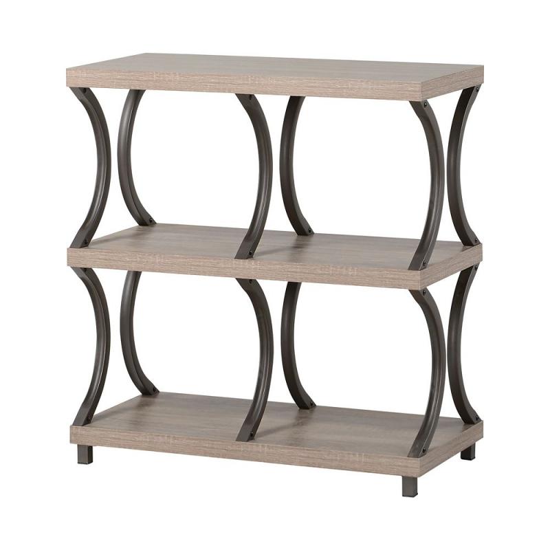 Homestar 3 Shelf/ 4 Compartment Bookcase in Reclaimed Wood