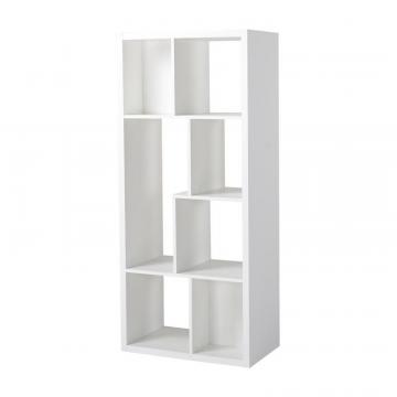 Homestar 7 Compartment Shelving Console in White