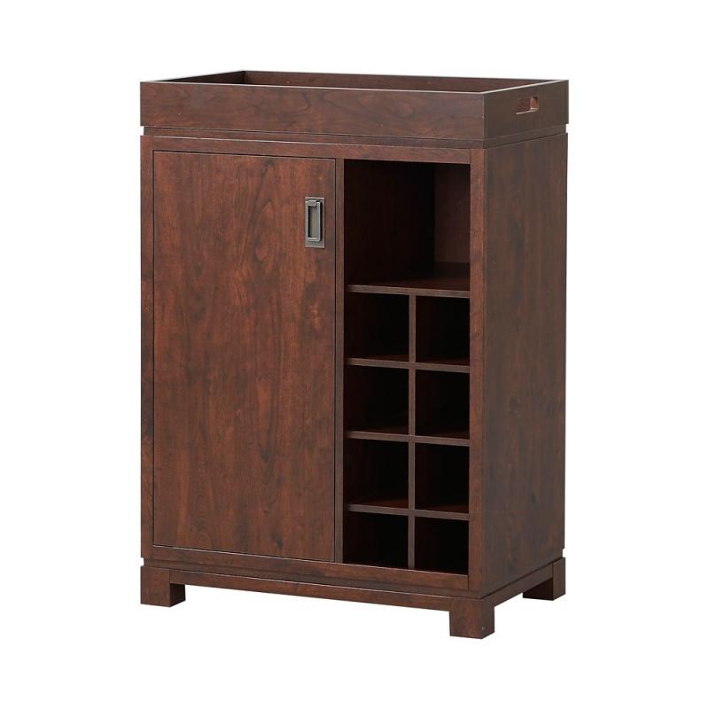 Homestar Wine Cabinet With Removable Tray in Brown