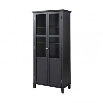 Homestar 2 Door Storage Cabinet, Black