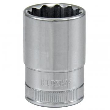 Husky 1/2 Inch Drive 19mm 12-Point Metric Standard Socket