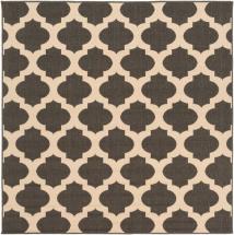 Home Decorators Collection Aggie Black 7' 3" x 7' 3" Square Indoor/Outdoor Area Rug