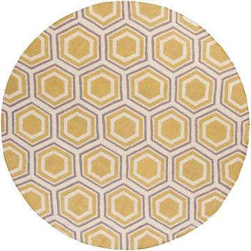 Home Decorators Collection Aisai Gold 8'x8' Round Indoor Area Rug