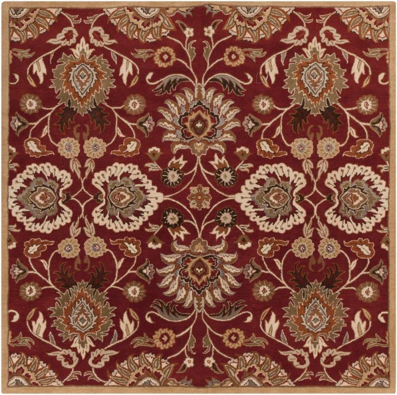 Home Decorators Collection Cambrai Burgundy 6'x6' Square Indoor Area Rug