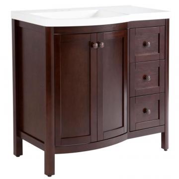 Home Madeline 36-inch W Vanity Combo in Chestnut Finish