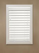 Home 24 in. x 48 in. White 2.5 in Premium Faux Wood Blind