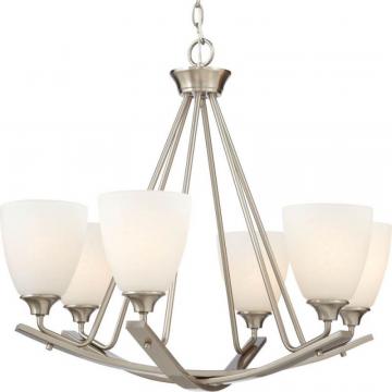 Home Stansbury Collection 6-light Brushed Nickel Chandelier
