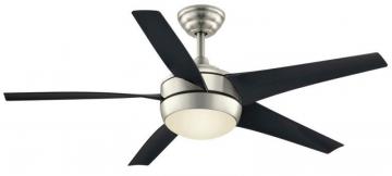 Hampton Bay 52" Windward IV Brushed Nickel Finish with Complementing Black Streamlined Blades