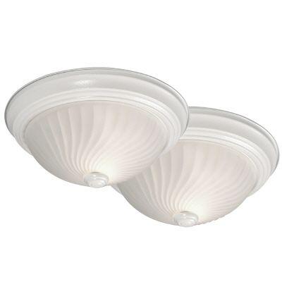 Hampton Bay Twin Pack Flush Mount With Frosted Glass