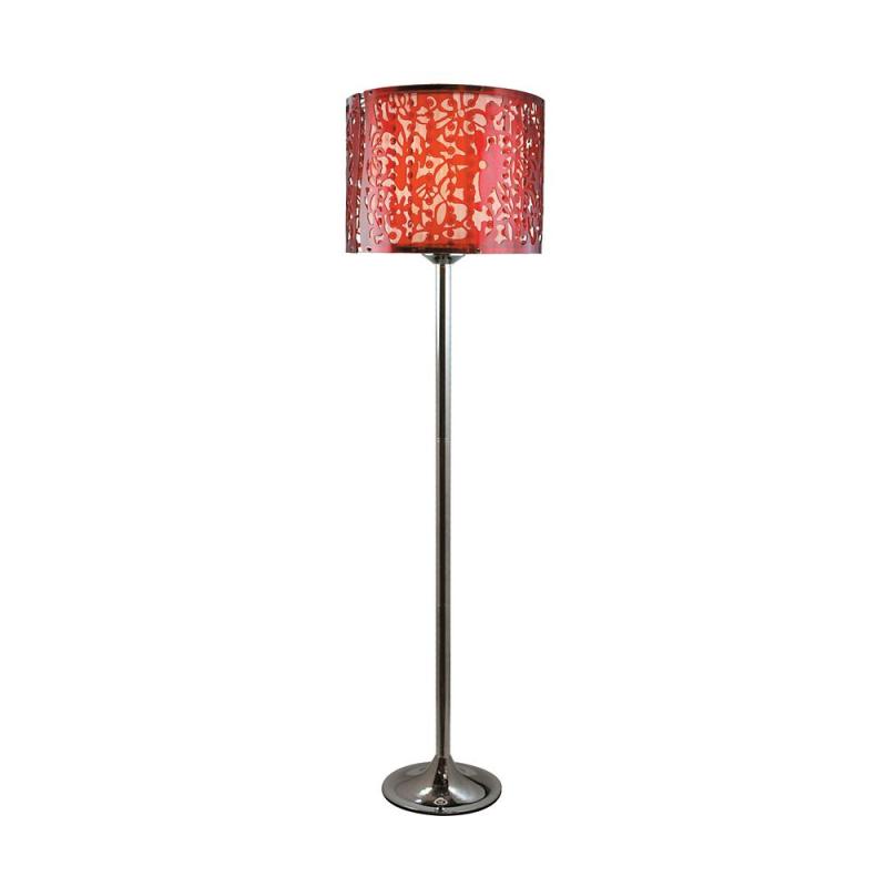 Hampton Bay Paisley Acrylic Shade and Bead Floor Lamp - Red Red