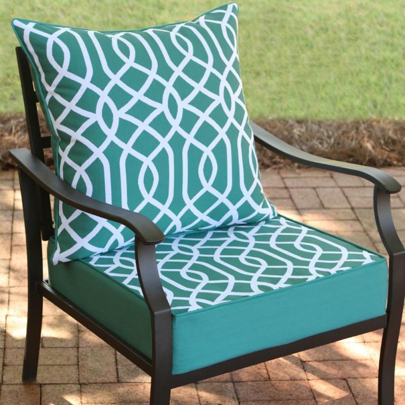 2-Pack 20 X 37 Southwest Toffee Stripe Outdoor Dining Chair Cushion 