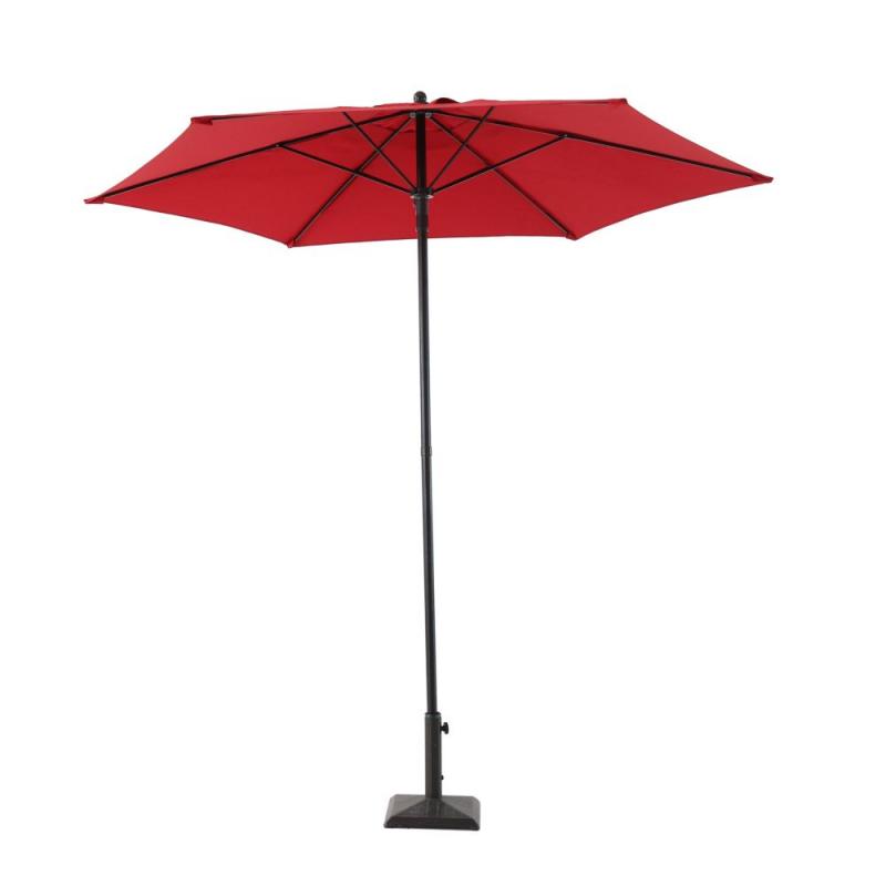 Hampton Bay 7.5 Feet. Steel Market Umbrella Red