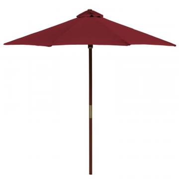 Hampton Bay Chili Wood Market Single Pulley Umbrella - 9 Feet