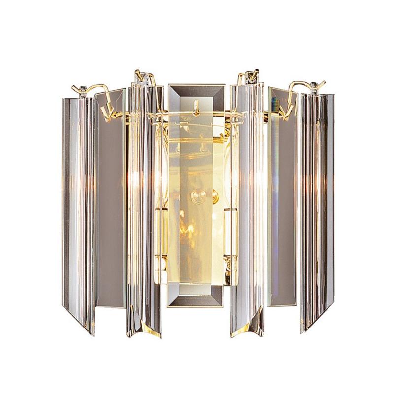 Hampton Bay Polished Brass with Clear Acrylic Sconce