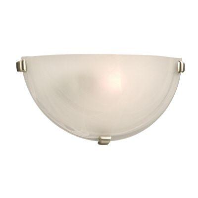 Hampton Bay Marbled Glass Wall Sconce with 3 Pewter Clips
