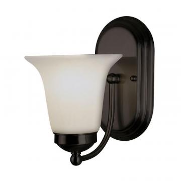 Hampton Bay Oiled Bronze with Marble Glass Sconce