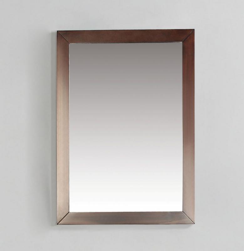 Simpli Home Burnaby 20 Inch x 30 Inch Walnut Brown Bath Vanity Décor Mirror