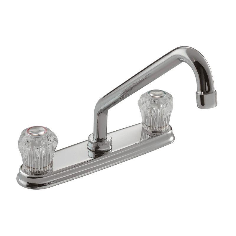Moen II Chrome Two-Handle Low Arc Kitchen Faucet