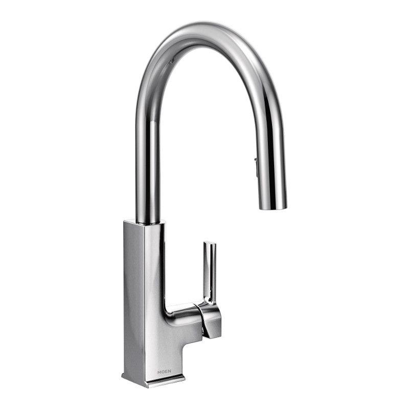 Moen STO One-Handle High Arc Pulldown Kitchen Faucet In Chrome