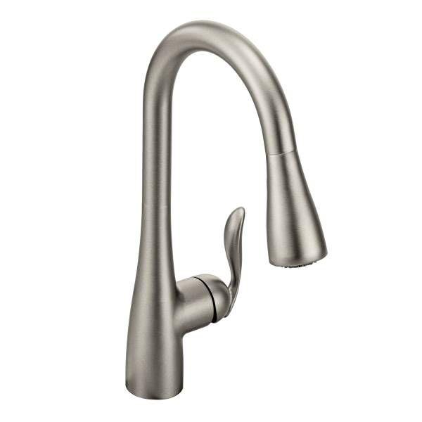 Moen Arbor One-Handle High Arc Pulldown Kitchen Faucet In Spot Resist Stainless