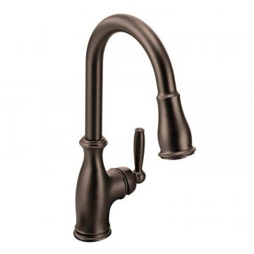 Moen Brantford One-Handle High Arc Pull-Down Kitchen Faucet, Oil Rubbed Bronze