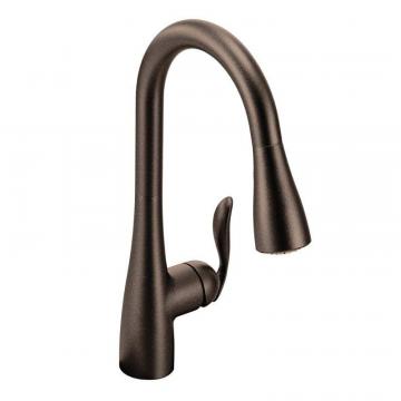 Moen Arbor One-Handle High Arc Pulldown Kitchen Faucet In Oil Rubbed Bronze