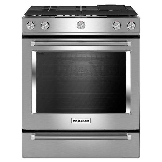KitchenAid 7.1 cu. ft. Dual Fuel Slide-In Convection Range in Stainless Steel