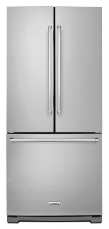 KitchenAid 19.7 cu. ft. Standard-Depth French Door Refrigerator with Interior Dispenser