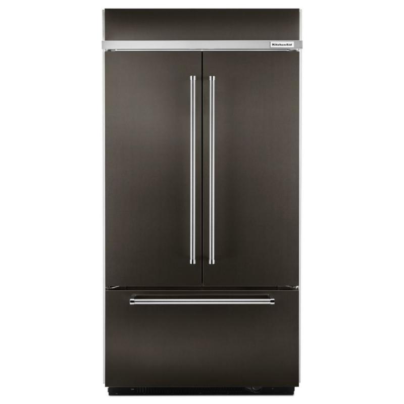 KitchenAid 24.2 Cu. Feet 42" Built-In Black Stainless French Door Refrigerator