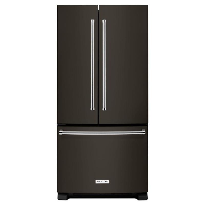 KitchenAid Black Stainless, 22 Cu. Feet 33" Width Standard Depth French Door Refrigerator