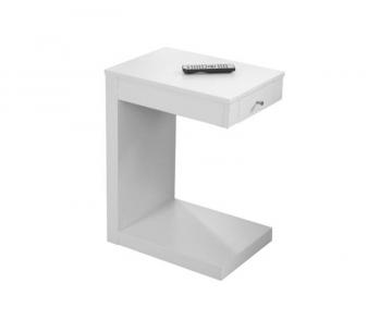 Monarch Accent Table - White With A Drawer