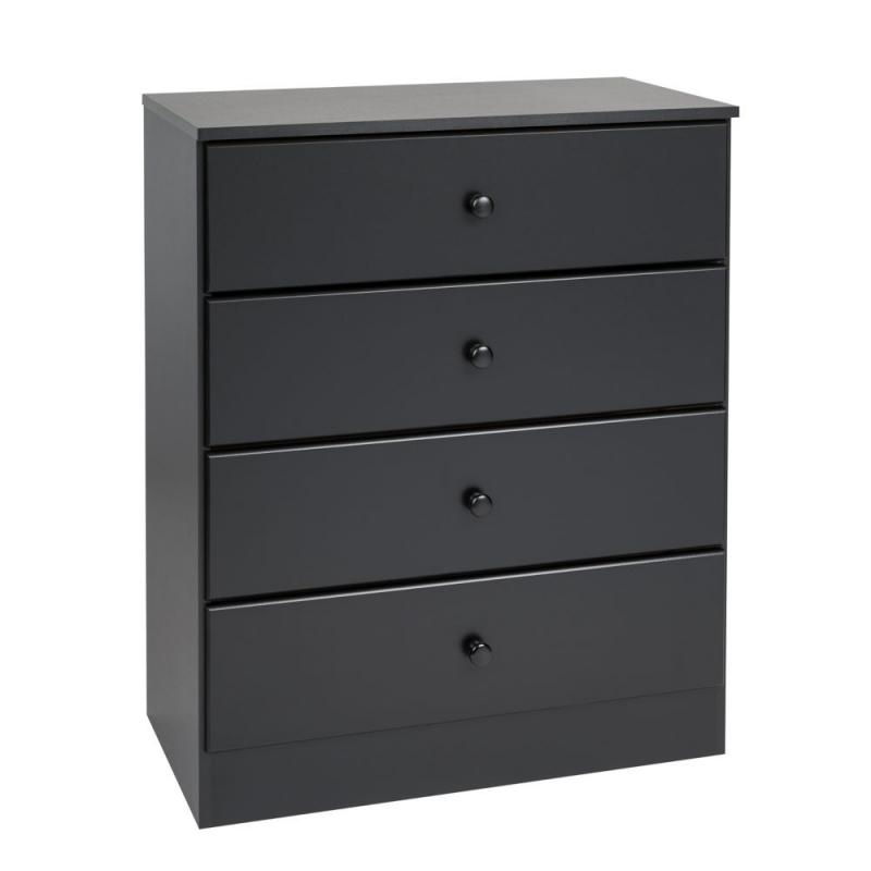 Prepac Astrid 4-Drawer Dresser, Black