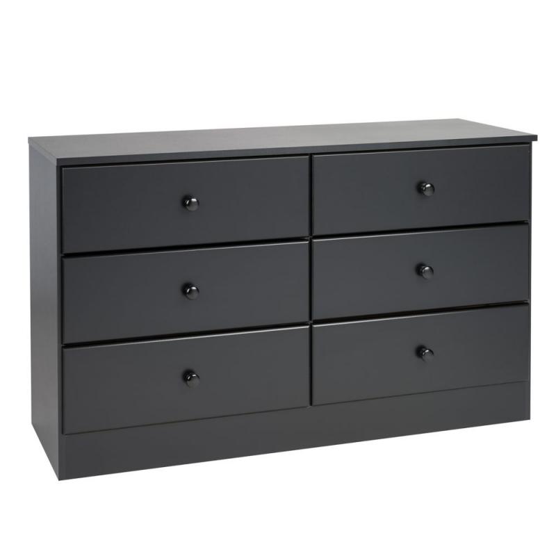 Prepac Astrid 6-Drawer Dresser, Black