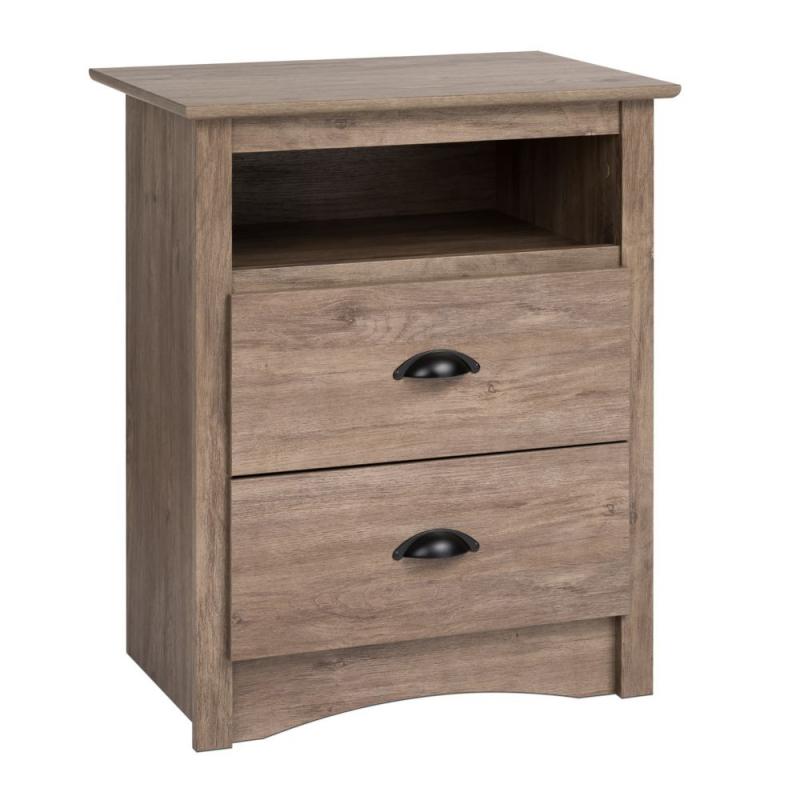 Prepac Salt Spring Tall Night Stand in Drifted Gray