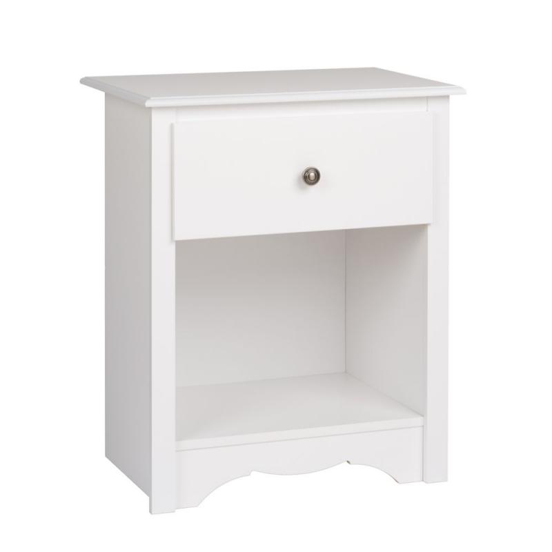 Prepac Monterey 1-drawer Tall Nightstand, White