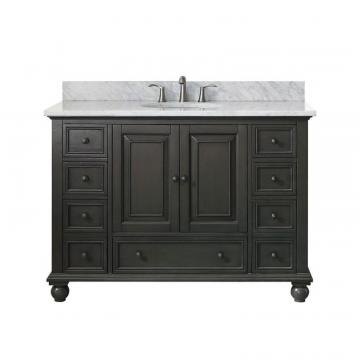 Avanity Thompson 49" Vanity Combo In Charcoal Glaze Finish With Carrera White Top