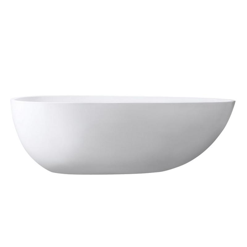 Avanity Gaia 67" Free Standing Acrylic Soaking Tub With Center Drain, Pop-Up Drain Assembly