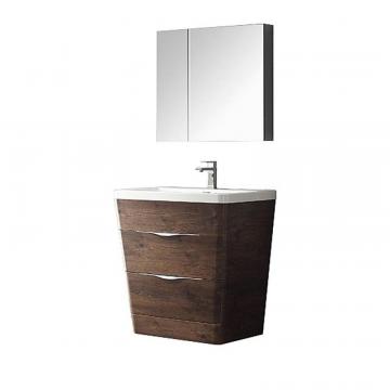 Fresca Milano 32" W Vanity in Rosewood Finish with Medicine Cabinet