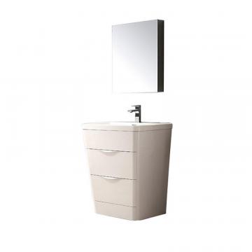 Fresca Milano 26" W Vanity in Glossy White Finish with Medicine Cabinet