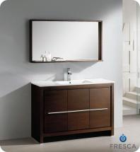 Fresca Allier 48" W Vanity in Wenge Brown Finish with Mirror