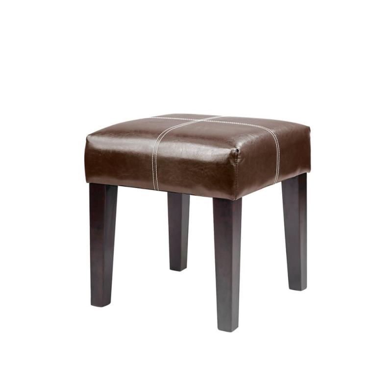 Corliving Antonio 16 Inch Bench In Dark Brown Bonded Leather