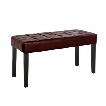 Corliving California 24 Panel Bench In Brown Leatherette